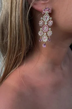 PENDIENTES FLORES ROSAS