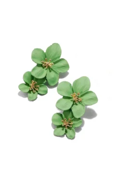 PENDIENTES FLORES VERDES