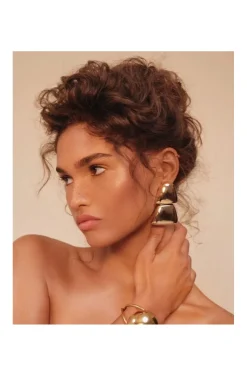 PENDIENTES GEO LUXE DORADO