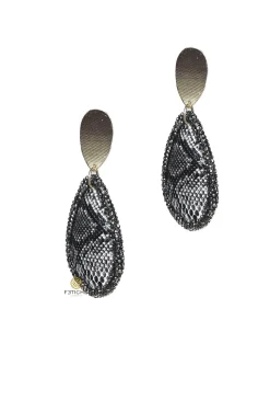 PENDIENTES GOTA SNAKE GRIS
