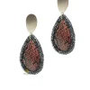 PENDIENTES GOTA SNAKE ROJO