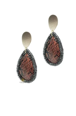 PENDIENTES GOTA SNAKE ROJO