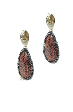 PENDIENTES GOTA SNAKE ROJO