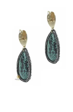 PENDIENTES GOTA SNAKE VERDE
