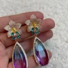PENDIENTES GOTA Y FLOR