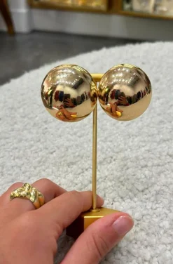 PENDIENTES GRAN LUNAR DORADO
