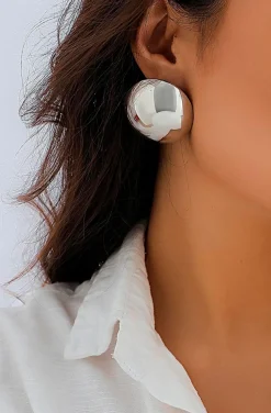 PENDIENTES GRAN LUNAR PLATA