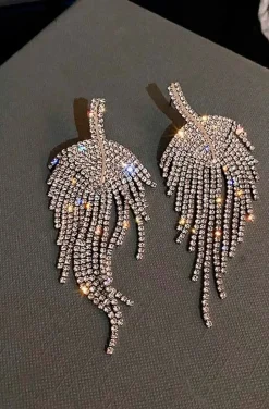 PENDIENTES HOJAS CRISTALES
