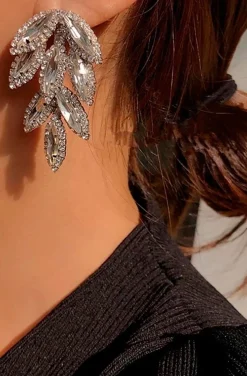 PENDIENTES HOJAS DE CRISTALES