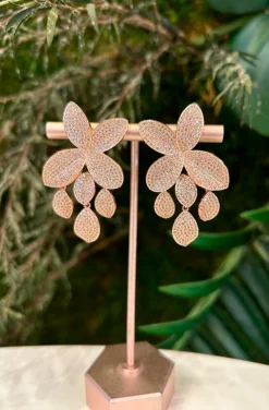 PENDIENTES HOJAS FLORALES GOLD