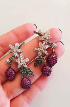 PENDIENTES JOYA FLORES