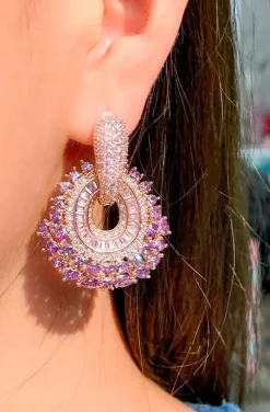 PENDIENTES JOYA PINKY VIOLET