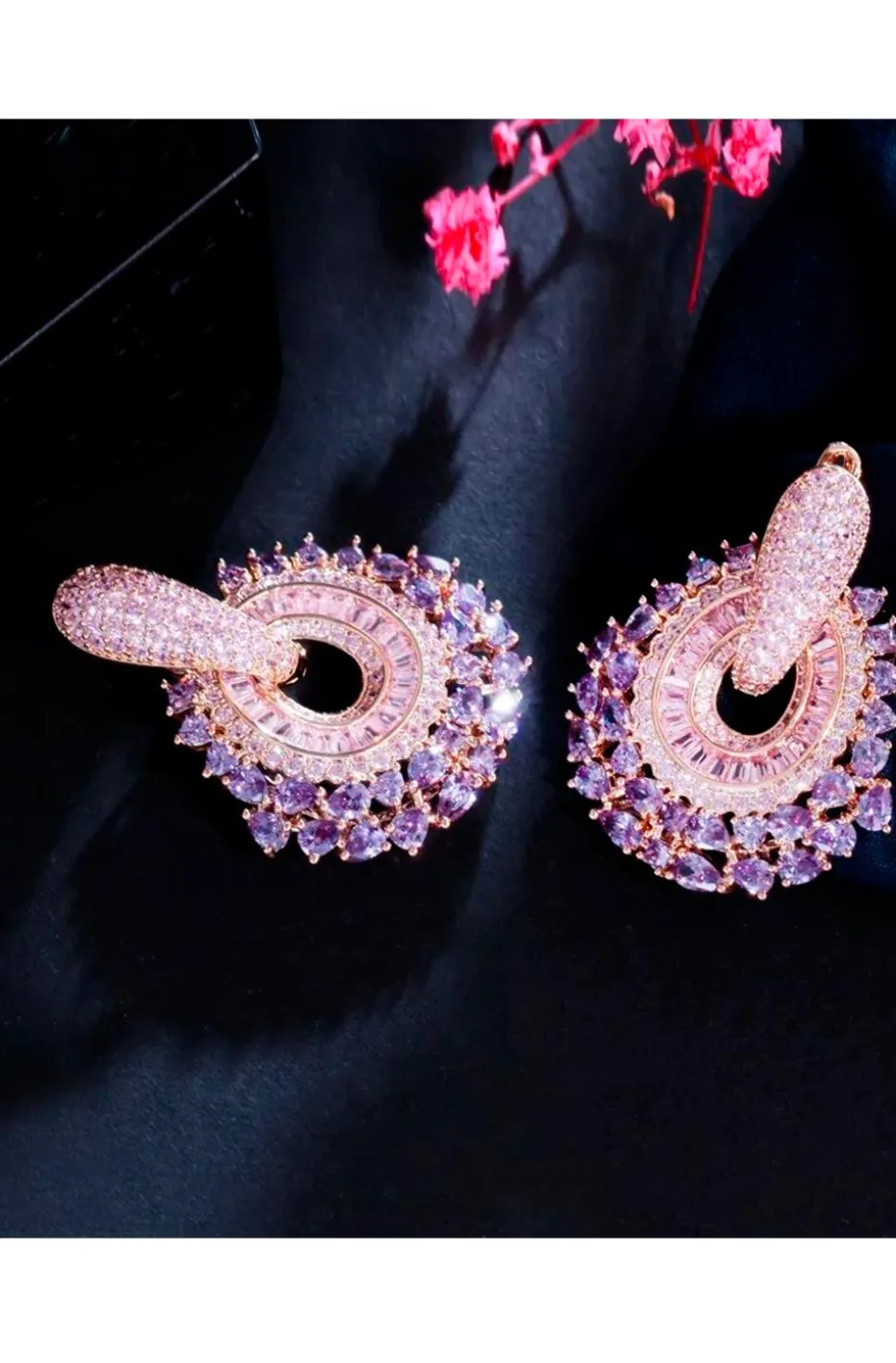 PENDIENTES JOYA PINKY VIOLET