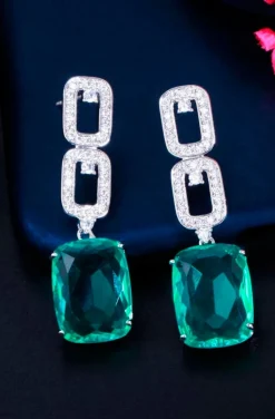 PENDIENTES JOYA VERDE ESMERALDA