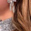 PENDIENTES LAZADA CRISTALES PLATA
