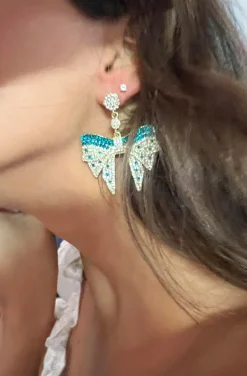 PENDIENTES LAZO BLUE