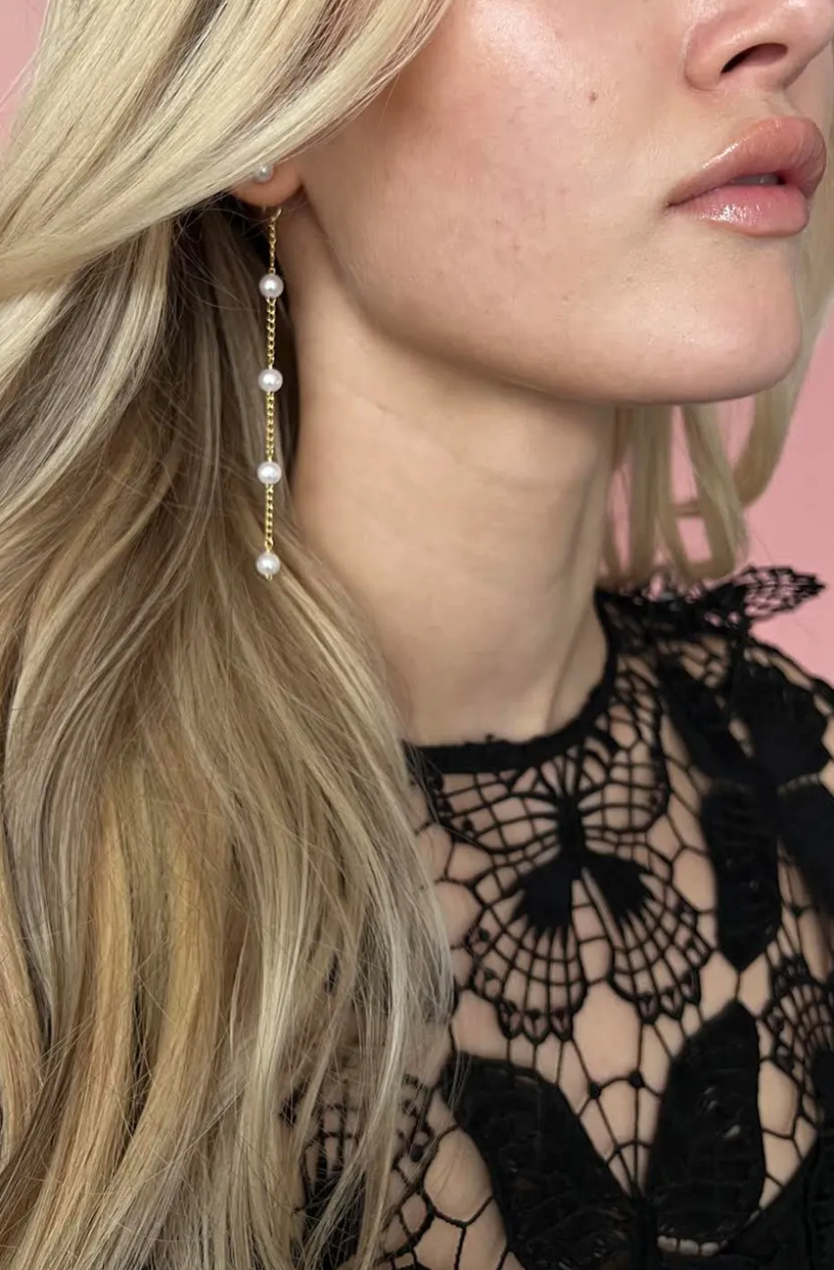 PENDIENTES LINEA PERLAS