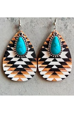 PENDIENTES NAVAJO Y TURQUESA