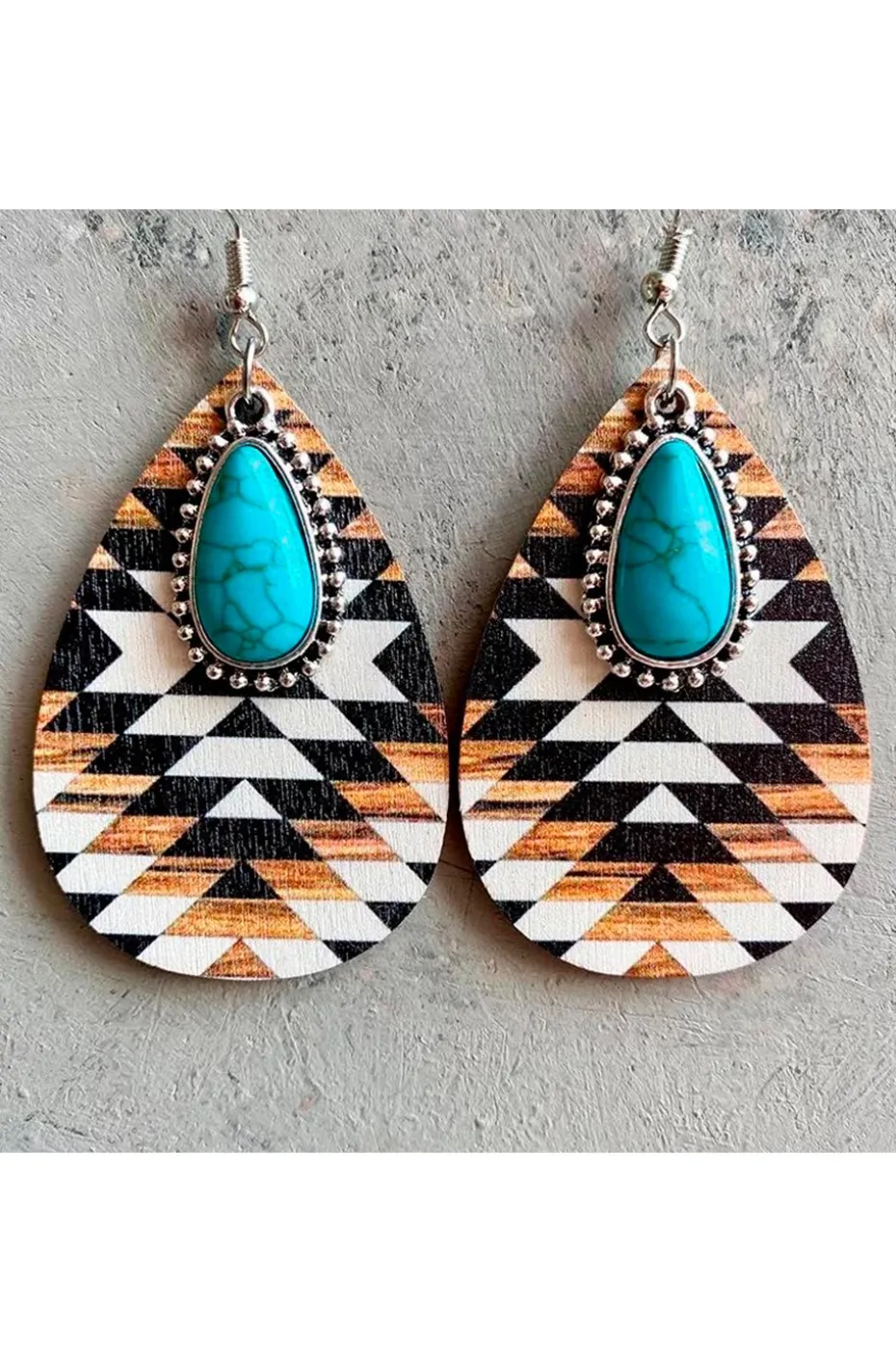 PENDIENTES NAVAJO Y TURQUESA