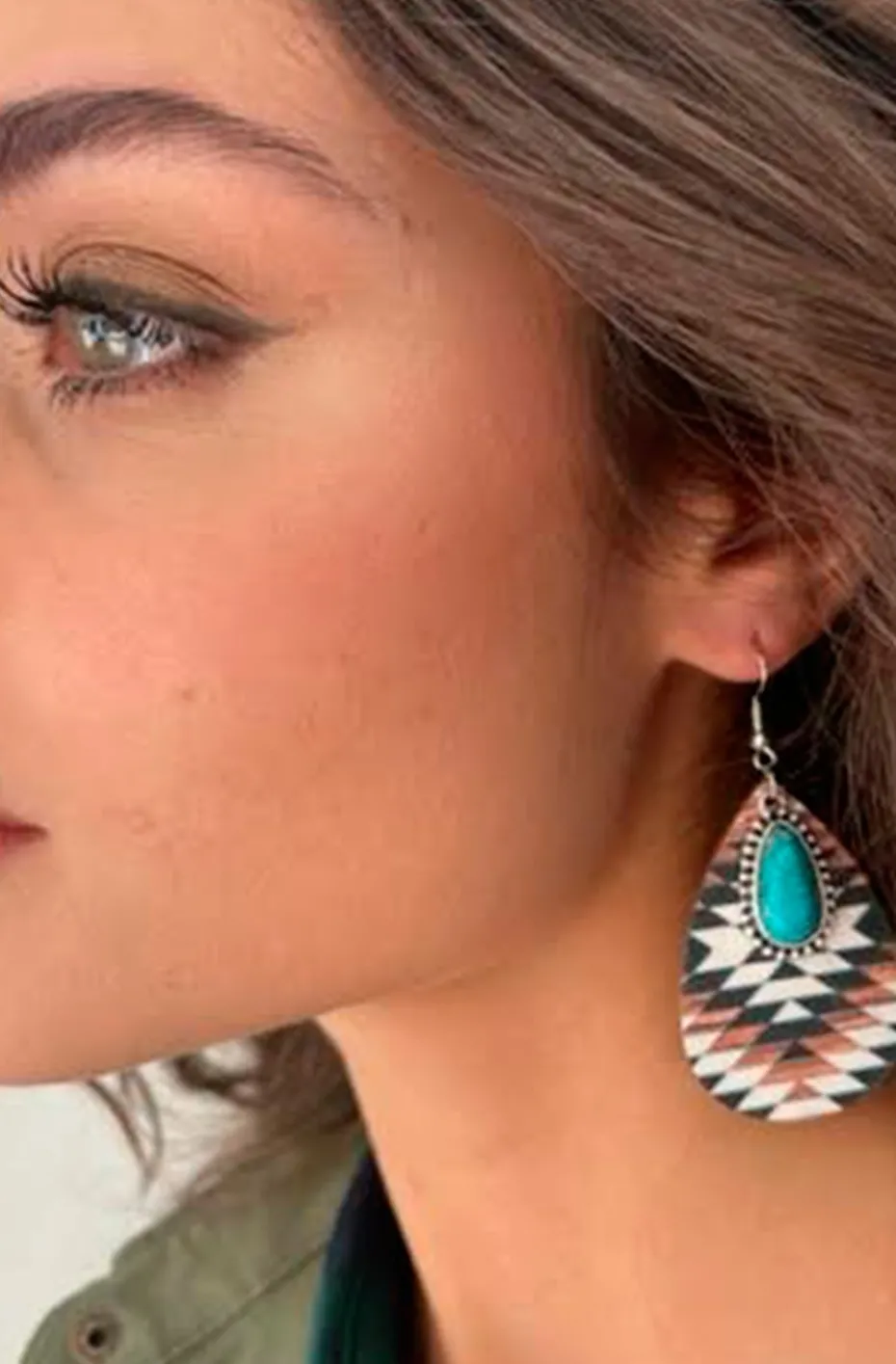 PENDIENTES NAVAJO Y TURQUESA
