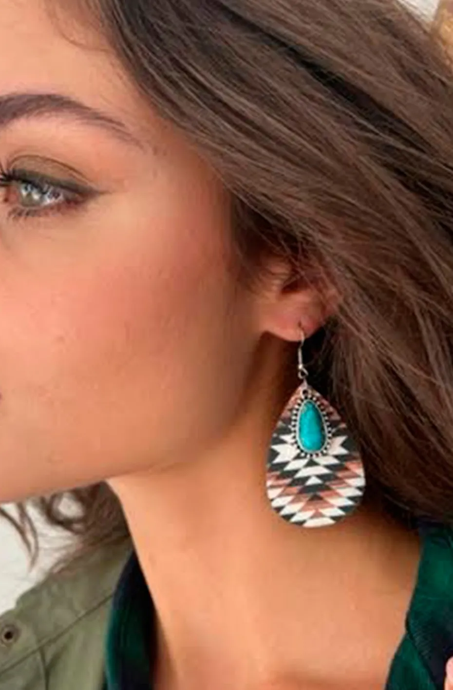 PENDIENTES NAVAJO Y TURQUESA
