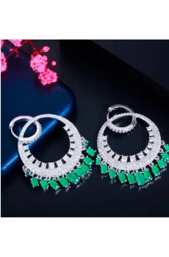 PENDIENTES NORIA VERDE ESMERALDA