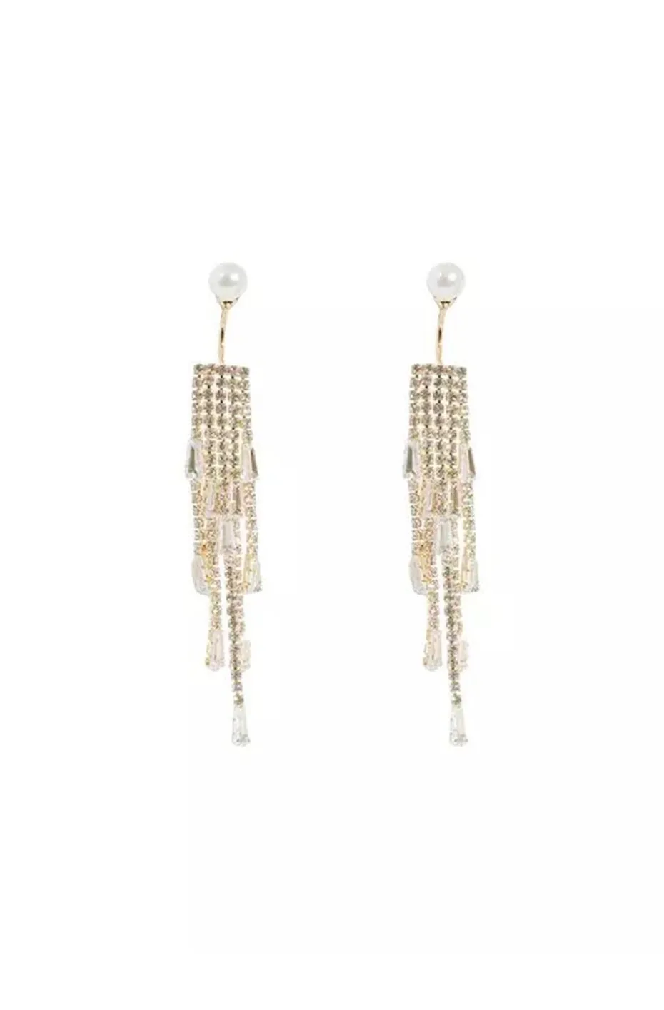 PENDIENTES PERLA Y LAGRIMAS DE CRISTALES