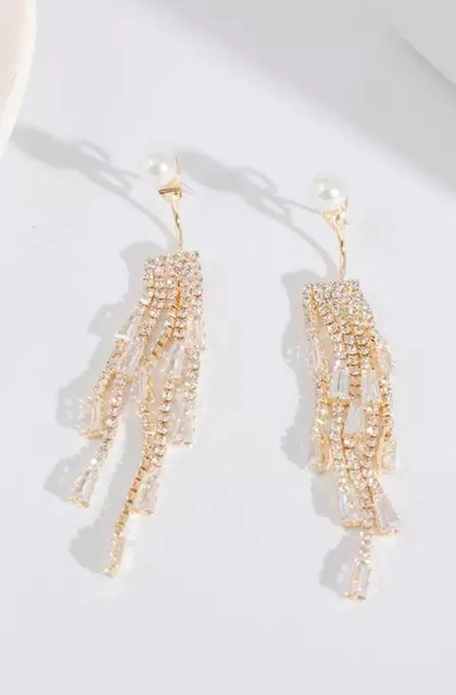 PENDIENTES PERLA Y LAGRIMAS DE CRISTALES