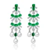 PENDIENTES PERLAS Y ESMERALDAS