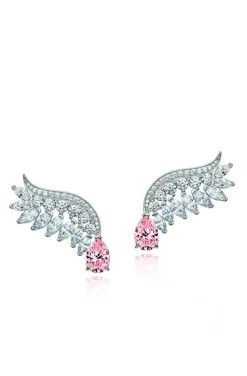 PENDIENTES PLATA WINGS PINK