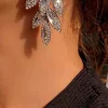 PENDIENTES RACIMO HOJAS CRISTALES