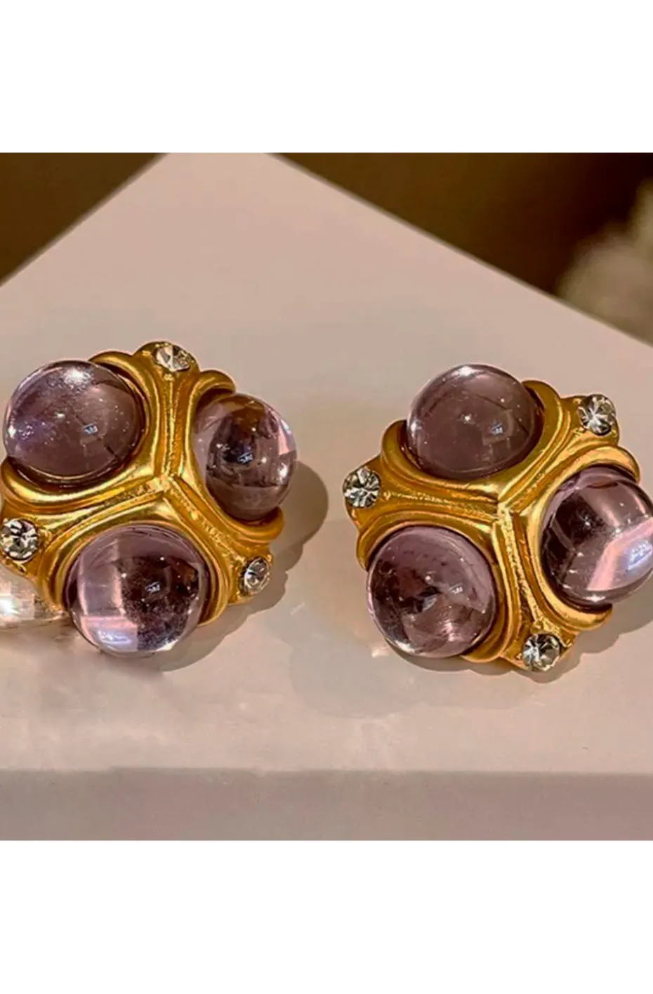 PENDIENTES RETRO AMATISTAS