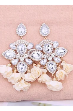 PENDIENTES SEVILLA FLORALES MARFIL