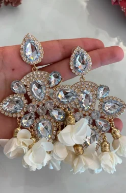 PENDIENTES SEVILLA FLORALES MARFIL
