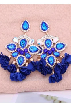PENDIENTES SEVILLA FLORES AZUL KLEIN