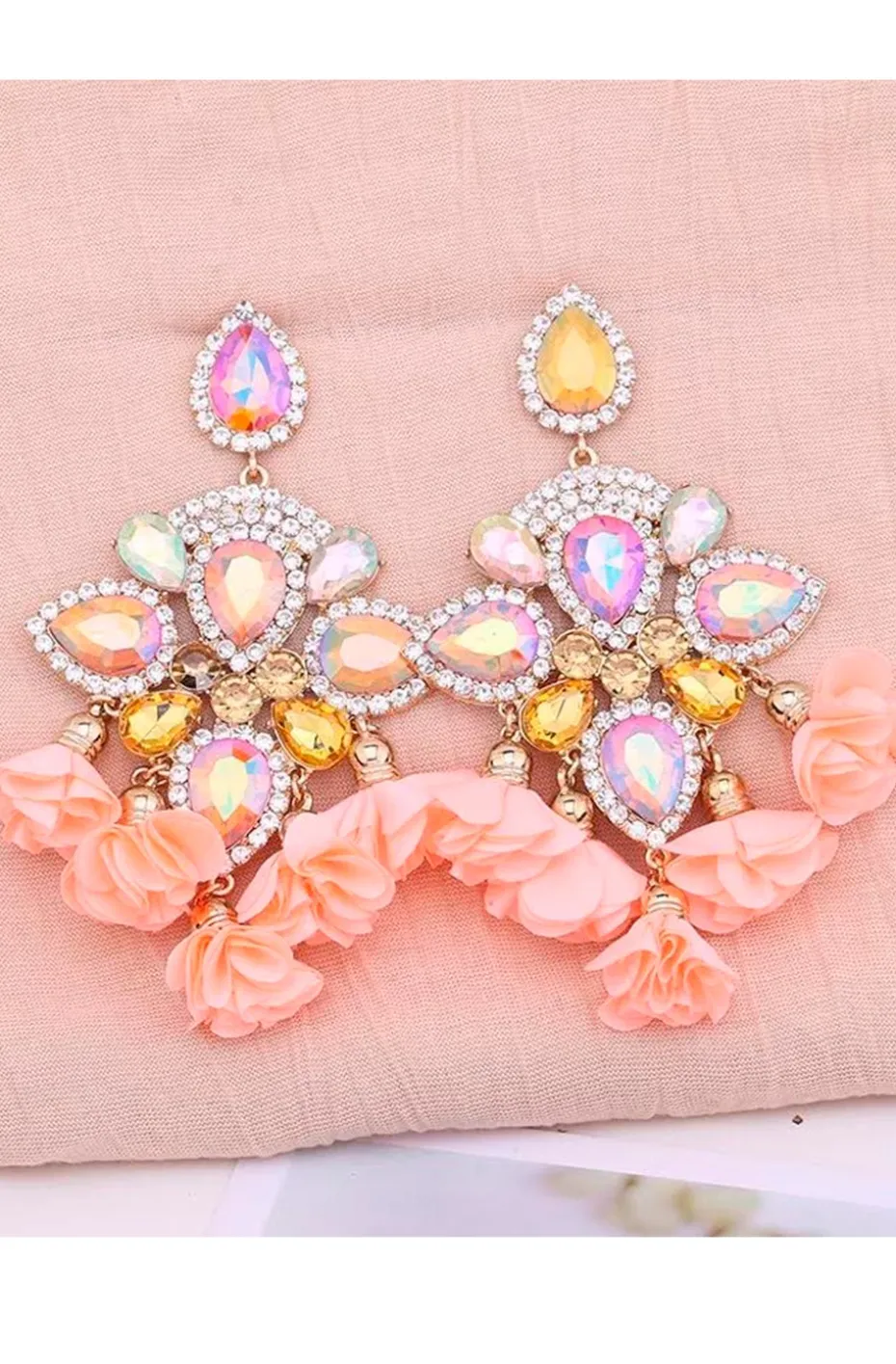 PENDIENTES SEVILLA FLORES CORAL