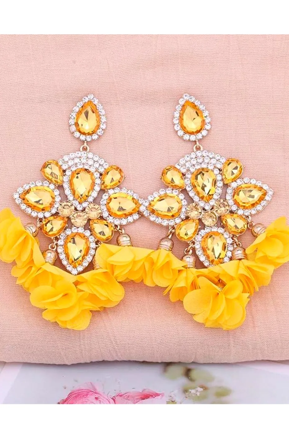 PENDIENTES SEVILLA FLORES AMARILLAS