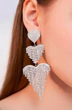 PENDIENTES TRES CORAZONES SILVER