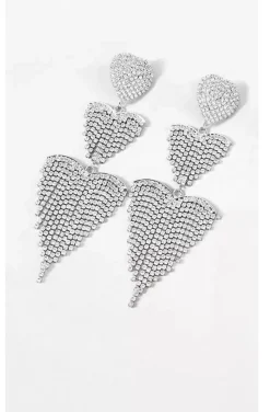 PENDIENTES TRES CORAZONES SILVER