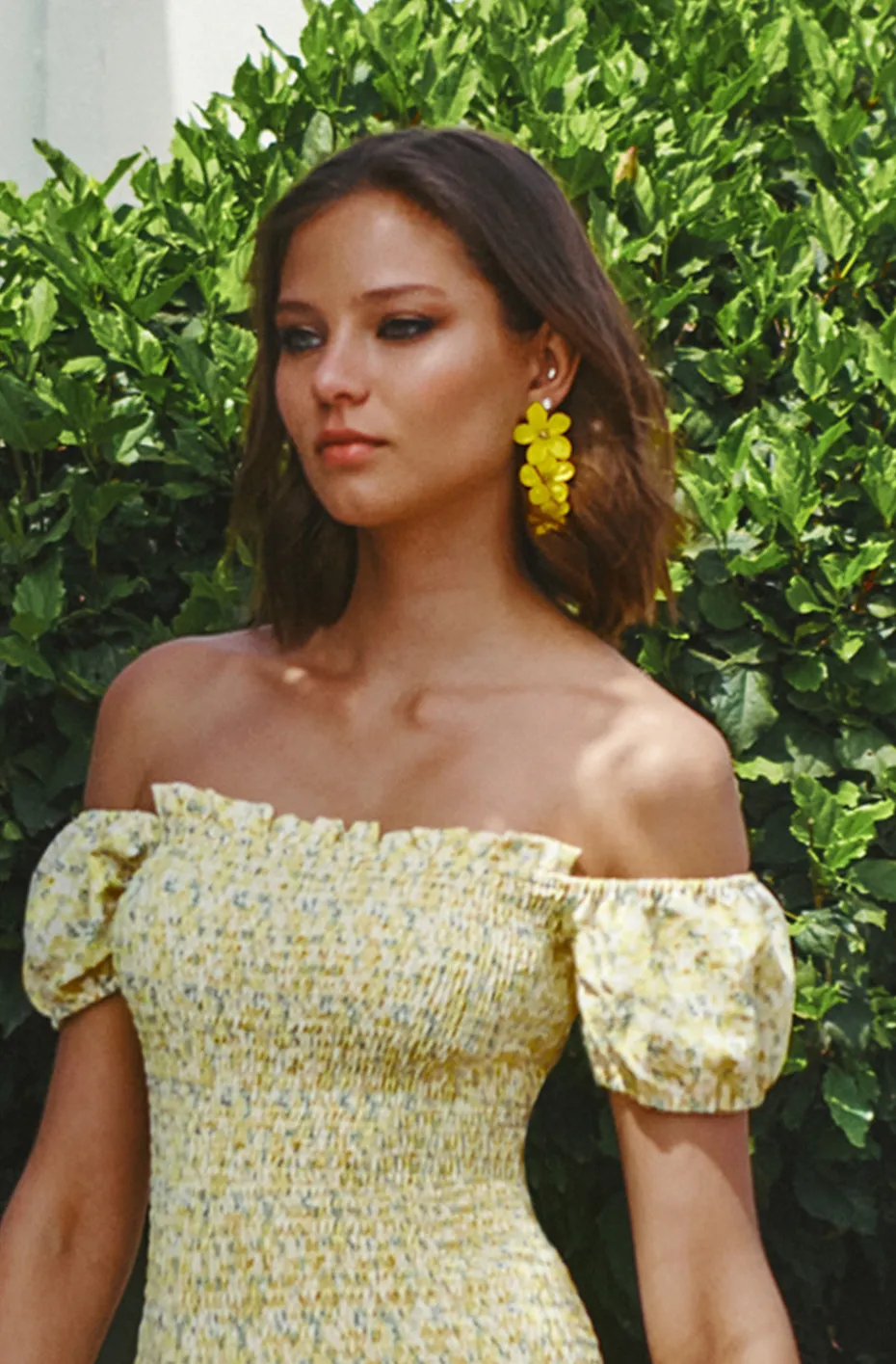PENDIENTES TRES FLORES YELLOW