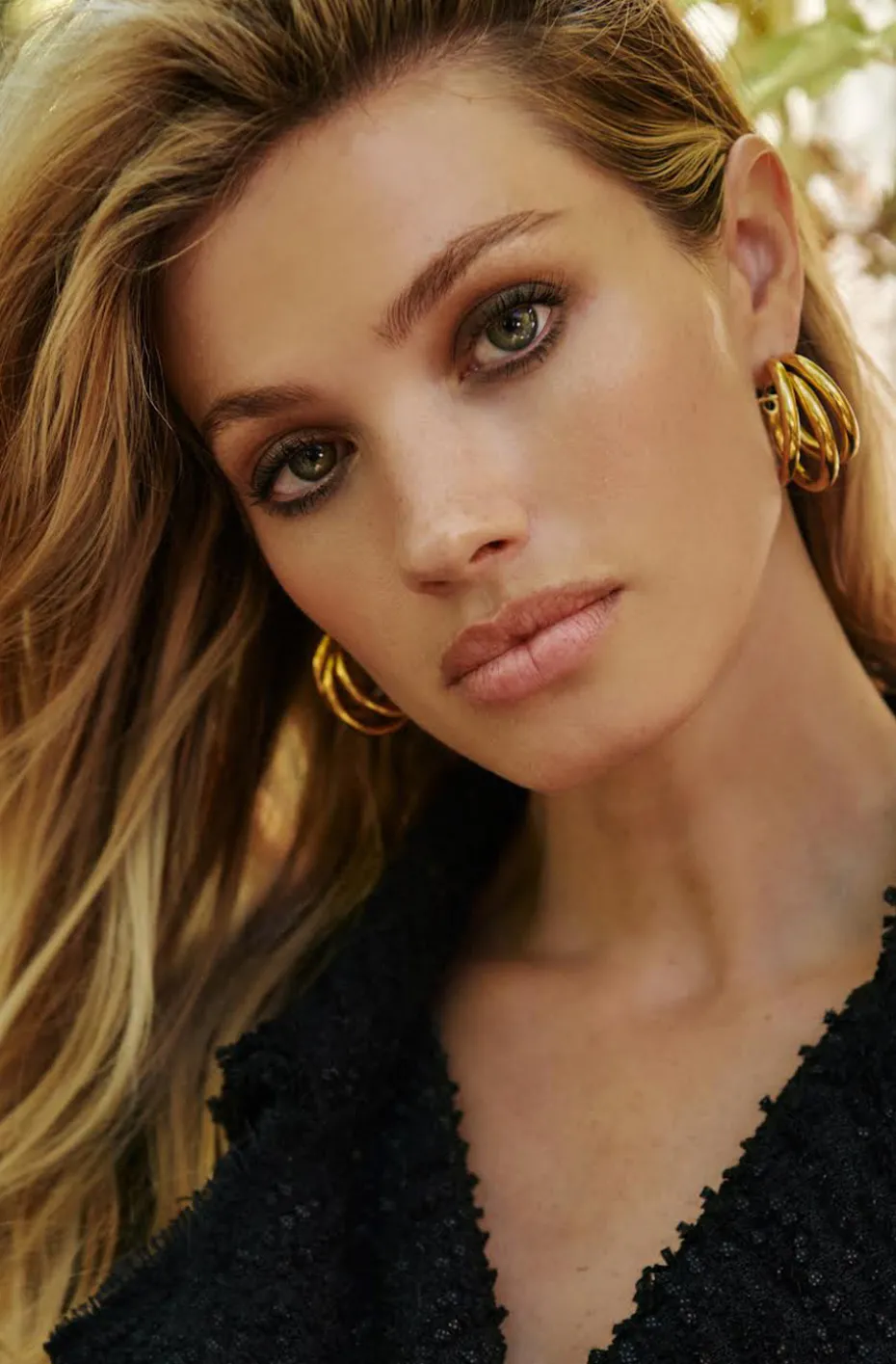 PENDIENTES TRIPLES DE ARO DORADO