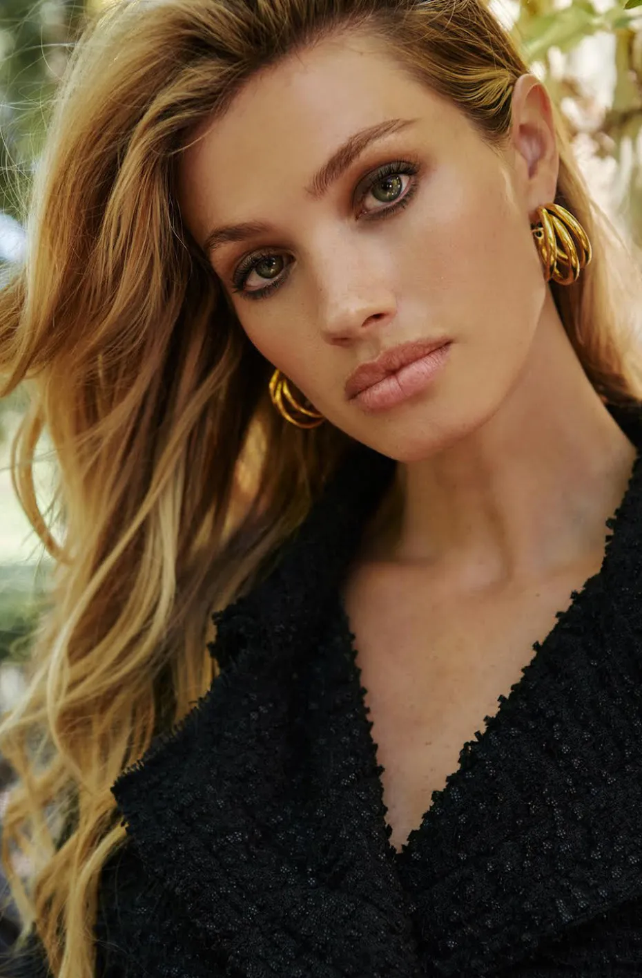 PENDIENTES TRIPLES DE ARO DORADO