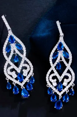 PENDIENTES VINTAGE ZAFIRO AZUL