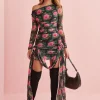 PINK ROSES MINI DRESS BY FETICHE SUANCES