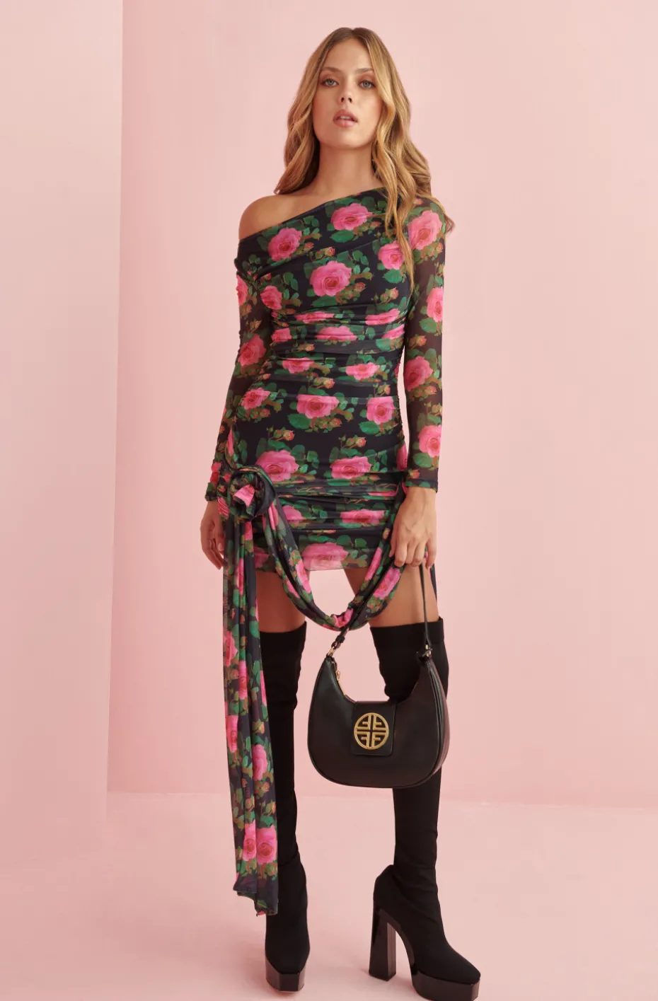 PINK ROSES MINI DRESS BY FETICHE SUANCES
