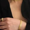 PULSERA ESLABONES CADENA DORADA