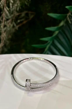 PULSERA ACERO TORNILLO PLATA