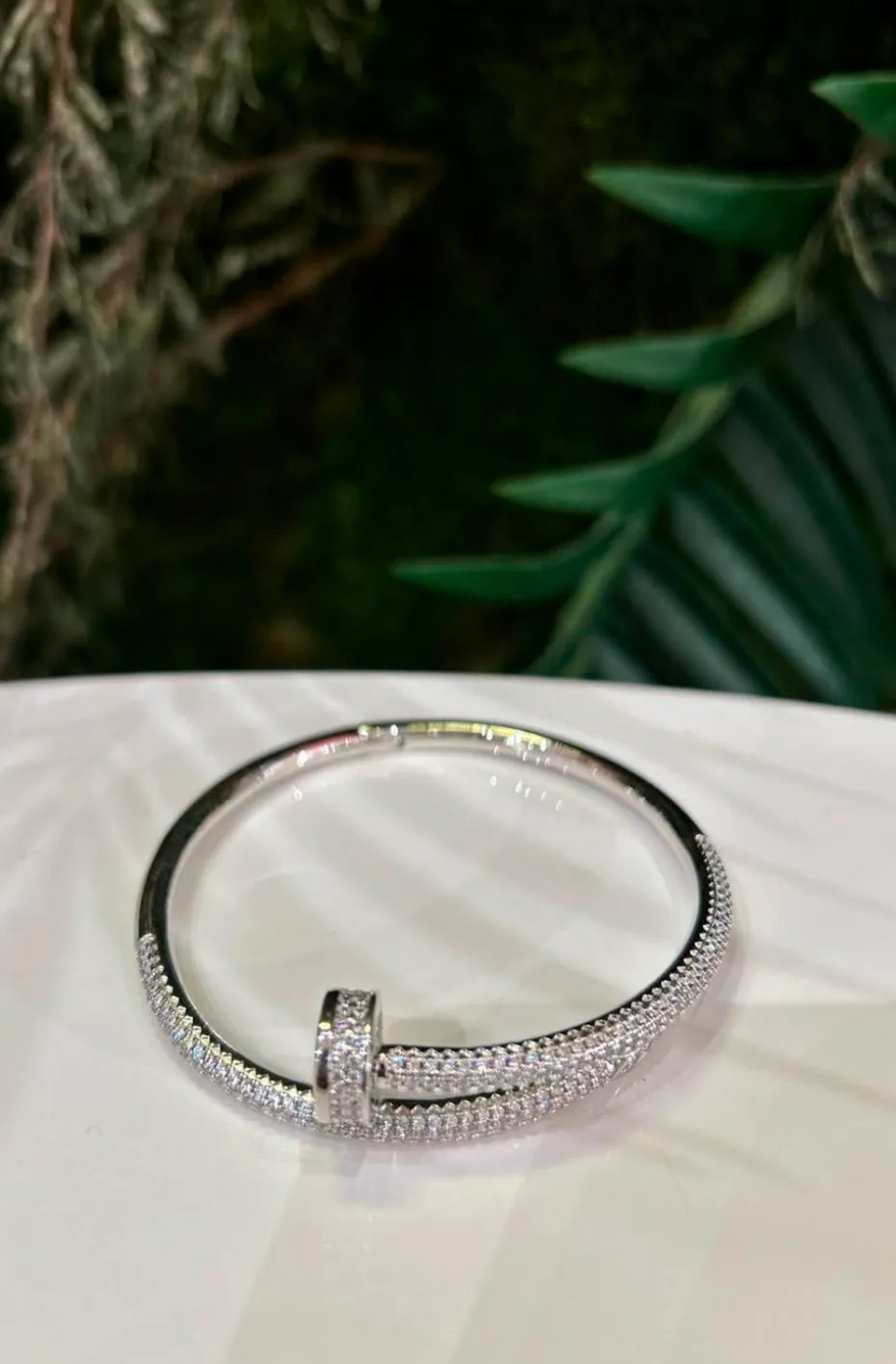 PULSERA ACERO TORNILLO PLATA