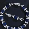 PULSERA CIRCONITAS BAGUETTE ZAFIRO