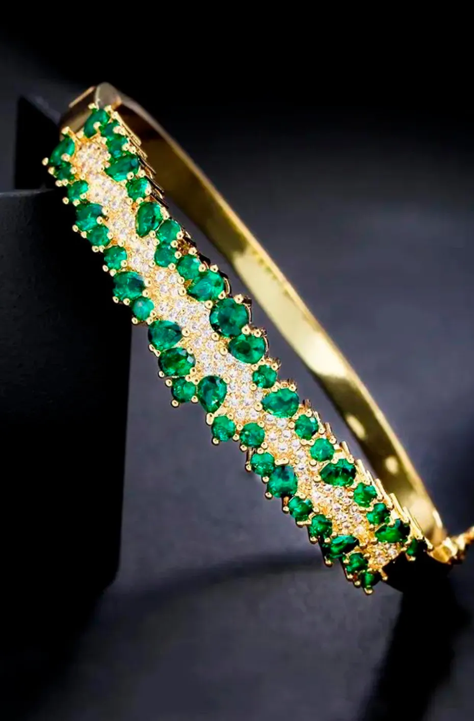 PULSERA CIRCONITAS VERDE ESMERALDA